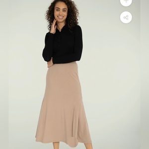 Dress Blank Neutral Solid Side Cut Skirt